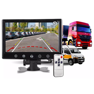 Monitor 9 Polegadas Touch Com Controle Lcd P/ Câmera De Ré