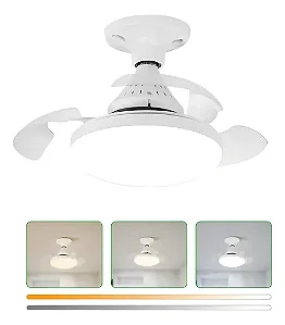Lampada Ventilador De Teto E27 Com Led Ajustavel Bivolt 120w