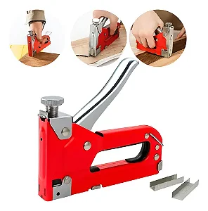 Grampeador Tapeceiro Alta Pressão Profissional Com Grampo