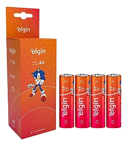 Kit C/ 4 Pilha De Zinco Carvão Comum Aa Pequena Elgin