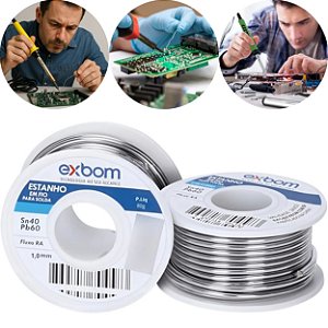 Estanho Em Fio 40x60 1,0mm P/ Solda 80g Com Embalagem Exbom
