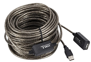 Cabo extensor USB 2,0 Filtro AM/af 20 metros 480 Mbps