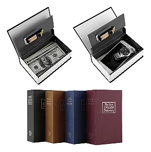 Cofre Livro Oculto Secreto Biblioteca Estante Dinheiro Chave