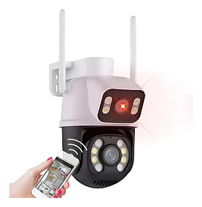 Câmera Ip Wifi Full Hd Externa Lente Dupla A28b Rastreamento