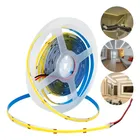 Fita Led Branco Morna 5 Metros 3528 Cob 480 Leds 12v Ip20 Branca Morna