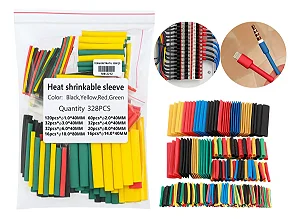 Kit 328 Peças Espaguete Isolante Termo Retrátil Colorido