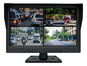 Monitor Veicular 9 Polegadas Ahd Para 4 Cameras C/ Gravação