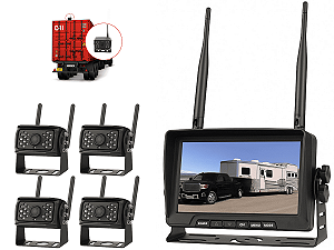 Kit Monitoramento Monitor 7 Polegadas + 4 Câmeras Hd 1080p