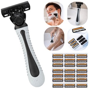 Aparelho De Barbear Prestobarba Resistente Kit Com 21 Refils