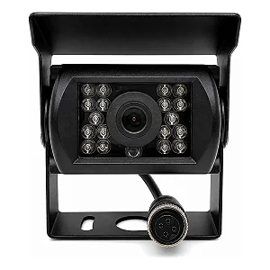 Câmera Veicular 18 Leds Conector Aviação Analógico 12v/24v