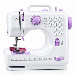 Mini Máquina de Costura Doméstica Portátil 12 Pontos com Pedal