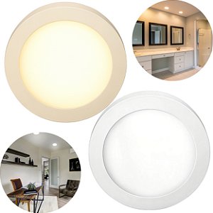 Luminaria Plafon Paflon Redondo Sobrepor 12w Bivolt