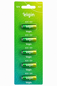 Pilha 23a 12v C/5 Elgin Para Controle De Portão Energy