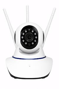 Camera Ip Sem Fio Noturna Hd 720p 1.3 Mp Wi-fi Gira 360°