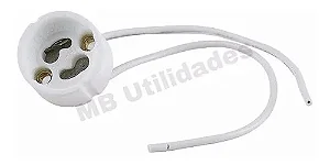 Soquete C Rabicho P Dicroica Base Gu10 Led E Halógena
