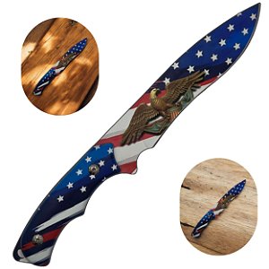 Faca Tática Personalizada Usa Pontiaguda 33cm