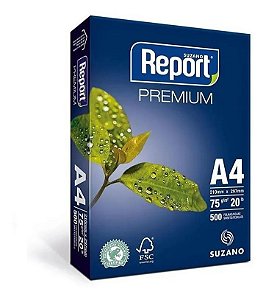 Papel Sulfite A4 75g Resma 500 Folhas Premium Report Suzano