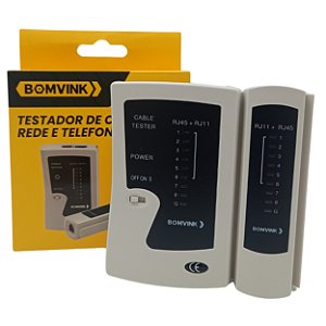 Testador De Cabo De Rede Lan Rj45 Rj11