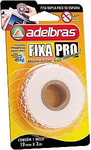 Fita Dupla Face Espuma 19mm x 2 metros Adelbras