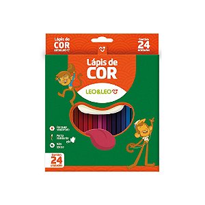 Lapis de cor sextavado com 24 unidades Leo&Leo