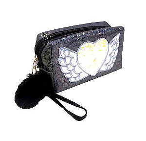 Necessaire com Chaveiro Pompom