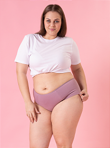 Calcinha de Algodão Tanga Lateral e Frente Dupla Plus Emily - 54