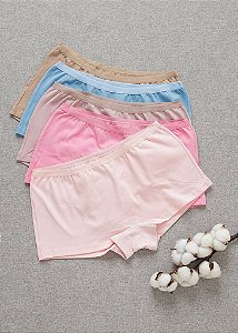Kit 5 Calcinhas Boxer Feminina De Algodão Gabriela - 58