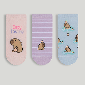 Kit 3 Pares Meia Fem Sapatilha 7360