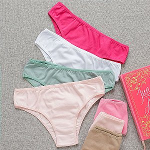 Kit Semaninha 7 Calcinha De Algodão Tanga Alta Mari - 53
