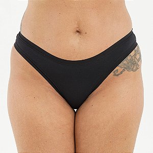 Calcinha de Algodão Tanga Leticia Preto 01PR