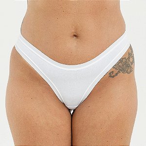 Calcinha Fio Dental de Algodão Encanto Branco 06-BR