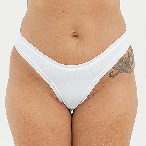 Calcinha Fio Dental de Algodão Encanto Branco 06BR