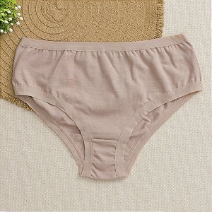 Calcinha De Algodão Tanga Alta Leticia Chocolate 14CH