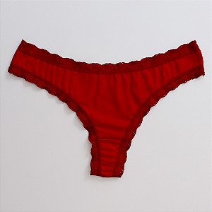 Calcinha De Algodão Fio Dental Boreale Vermelho 48-VE