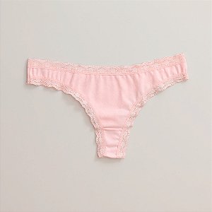 Calcinha De Algodão Fio Dental Boreale Rosa Bebe 48-BB