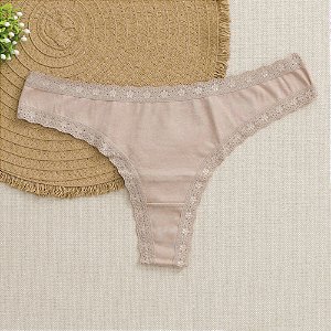 Calcinha De Algodão Fio Dental Boreale Chocolate 48CH