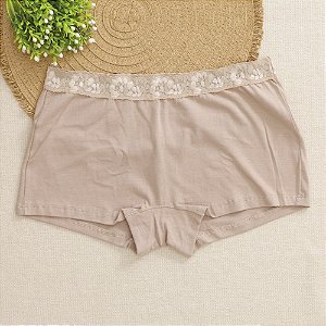 Calcinha Boxer Feminina De Algodão Ana Chocolate 50CH