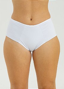 Calcinha de algodão Tanga Lateral e Frente Dupla Emily Branco 43BR