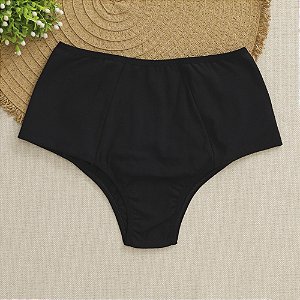 Calcinha de algodão Tanga Lateral e Frente Dupla Emily Preto 43PR