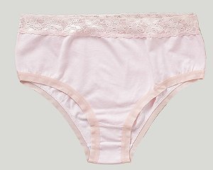 Calcinha De Algodão Tanga Alta Sofia Rosa Bebe 16BB