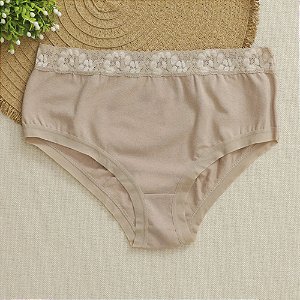 Calcinha De Algodão Tanga Alta Sofia Chocolate 16CH