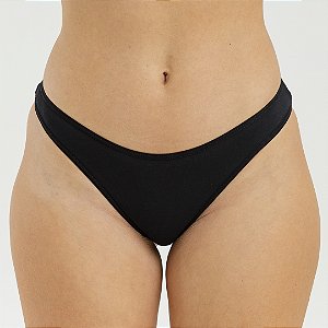 Calcinha de Algodão Tanga Biquini Preto 26PR