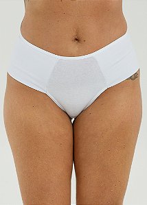 Calcinha De Algodão Fio Duplo Lateral Dupla Laura Branco 77BR