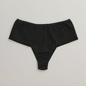 Calcinha De Algodão Fio Duplo Lateral Dupla Laura Preto 77-PR