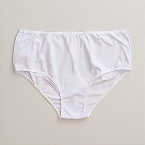 Calcinha De Algodão Plus Size Anatômica Ruti Branco 33-BR