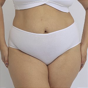 Calcinha De Algodão Plus Size Anatômica Ruti Branco 33-BR