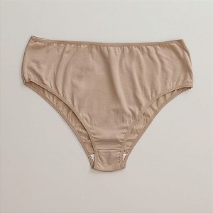 Calcinha De Algodão Tanga Alta Plus Size Ângela Chocolate 40-CH