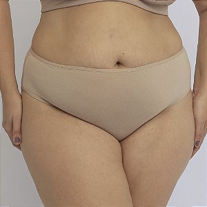Calcinha De Algodão Tanga Alta Plus Size Ângela Chocolate 40-CH