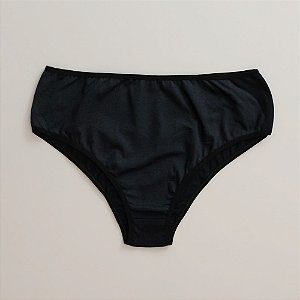 Calcinha De Algodão Tanga Alta Plus Size Angela Preto 40-PR
