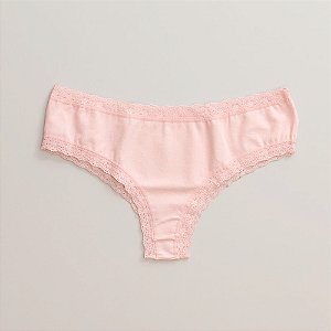 Calcinhas De Algodão Semi Fio Dental Boreale Injoy Rosa Bebe 49-BB